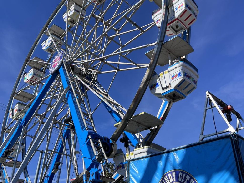 Carnival rides at Sycamore Pumpkin Fest in Sycamore Northern Illinois