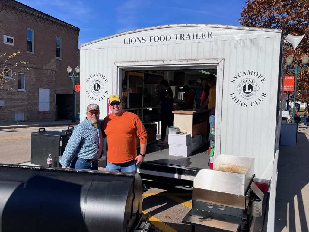 Lions Food Trailer at downtown Sycamore's Pumpkin Festival